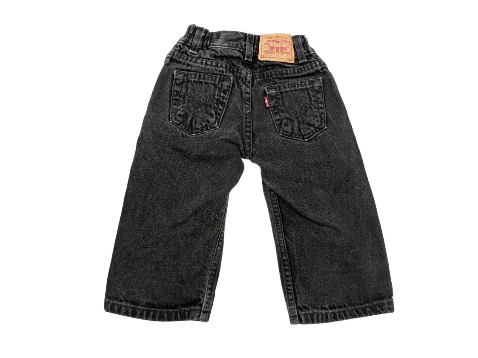 Vintage Boys 3t  Levi's 566 Loose Fit Jeans Black Great Condition