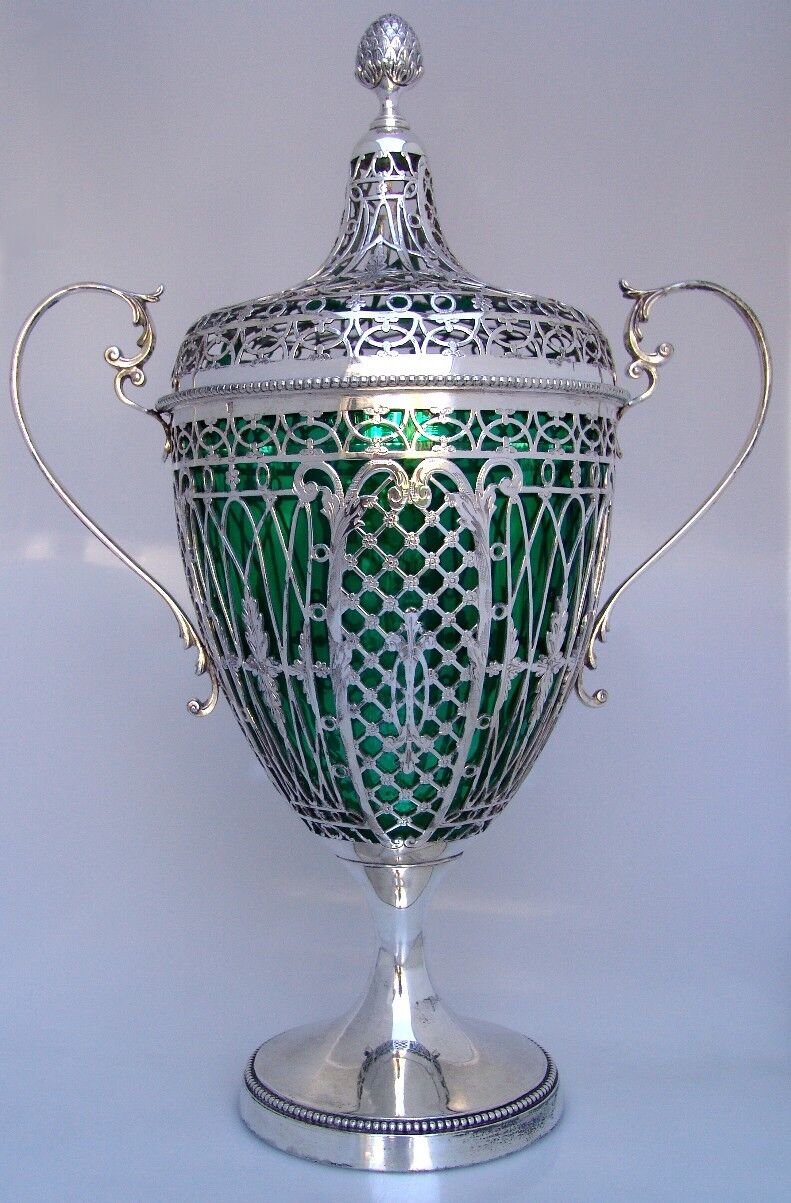 Chestnut Vase Large Dutch Sterling Silver 1908