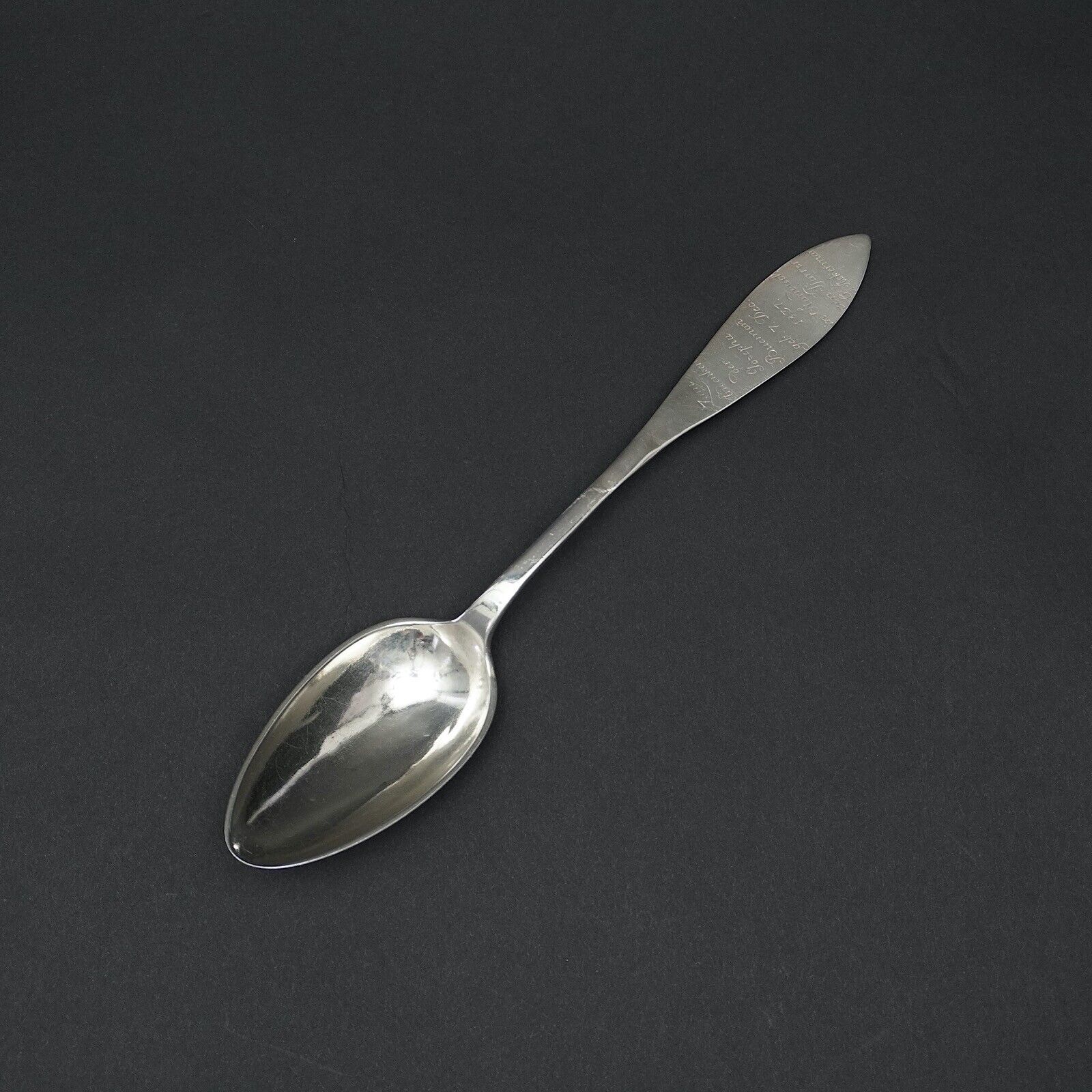 Tauflöffel Biedermeier Soup Spoons Silver 12 Loth 1837 1.49rgr